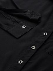 Black Opaque Casual Shirt