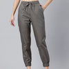 Popnetic Women Pure Cotton High-Rise Joggers Trousers