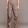 Popnetic Women Loose Fit High-Rise Parachute Cargo Trousers