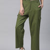Popnetic Flat-Front High-Rise Pure Cotton Cargos