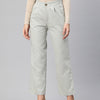 Popnetic High-Rise Pleated Pure Cotton Parallel Trousers