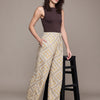 Popnetic Women Geometric Printed Relaxed High-Rise Wide Leg Trousers