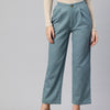 Popnetic High-Rise Pleated Pure Cotton Parallel Trousers