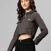 Popnetic Pure Cotton Crop Tailored Jacket