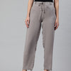 Popnetic Women Textured High-Rise Straight Fit Parallel Trousers
