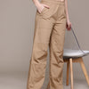 Popnetic Women Loose Fit High-Rise Parachute Cargo Trousers