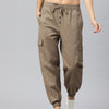 Popnetic High-Rise Pure Cotton Cargo Joggers