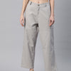 Popnetic Flat-Front High-Rise Pure Cotton Cargos