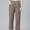 Popnetic Checked High-Rise Pleated Cargos