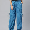 Popnetic Loose Fit High-Rise Pure Cotton Parachute Cargo Trouser