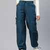 Popnetic Loose Fit High-Rise Pure Cotton Parachute Cargo Trouser