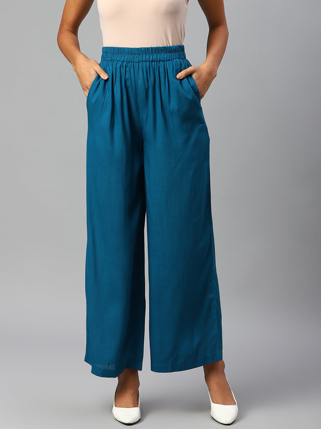 Women Teal Palazzos
