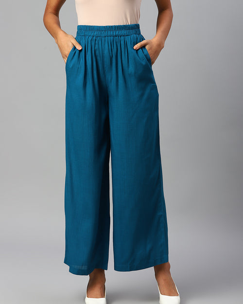 Women Teal Palazzos