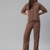 Rust & Black Printed Co-Ords