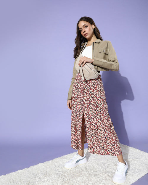 Grey Solid Pure Cotton Cropped Jacket
