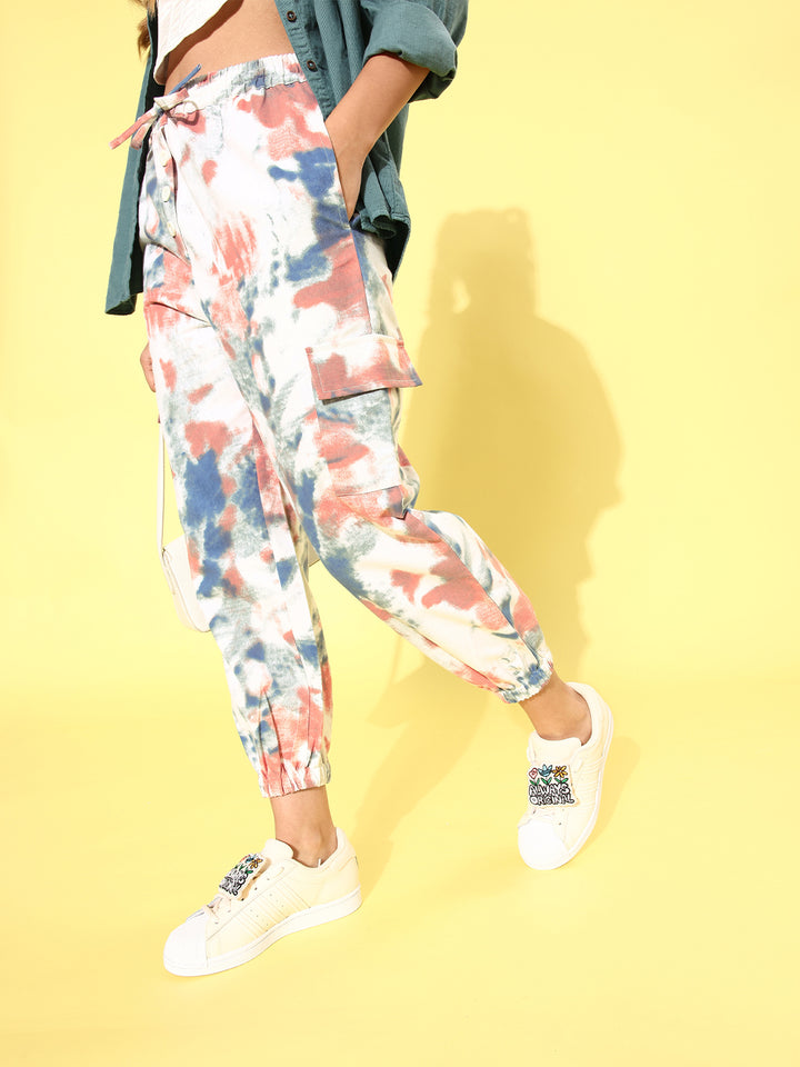 Women Classy White Tie & Dye 2.0 Trousers