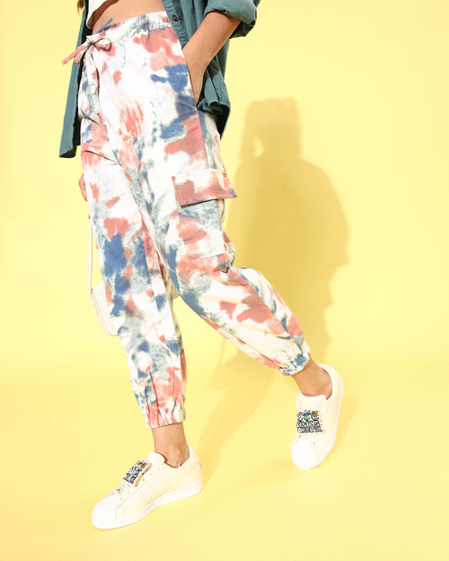 Women Classy White Tie & Dye 2.0 Trousers
