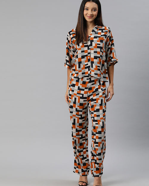 Multicolored printed Co-Ords