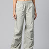 Steel Women Loose Fit High-Rise Cargos Trousers
