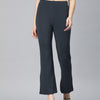 Charcoal Slim Fit High-Rise Bootcut Trousers