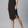 Black Side Slit Pencil Skirt