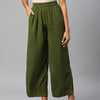 Women Olive-Green Palazzos