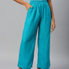 Women Turquoise Blue Palazzos