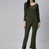 Olive Green Solid Co-Ords