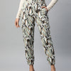 Green Camouflage Printed Cargos Trousers with Belt