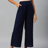Women Navy Blue Palazzos