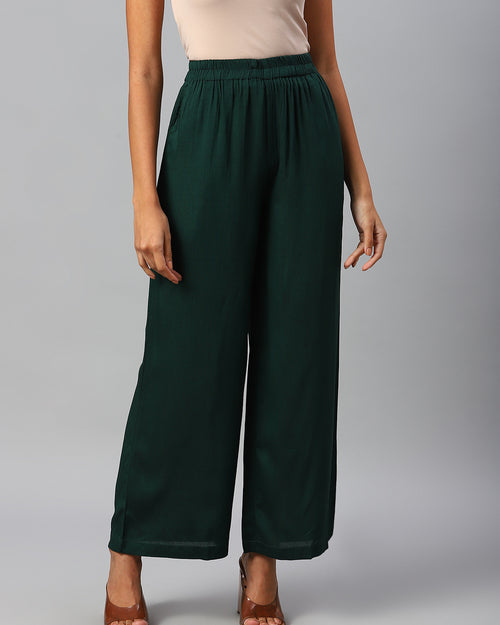 Women Green Palazzos