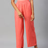 Women Peach-Coloured Palazzos