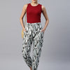 Grey Camouflage Printed Cargos Trousers with Belt