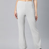 Grey Slim Fit High-Rise Bootcut Trousers