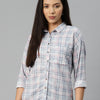 Blue Checked Casual Shirt