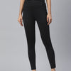 Black Solid Ankle Length Slim Fit Leggings