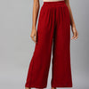 Women Burgundy Palazzos
