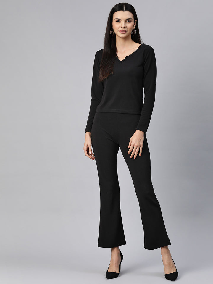 Black Solid Co-Ords