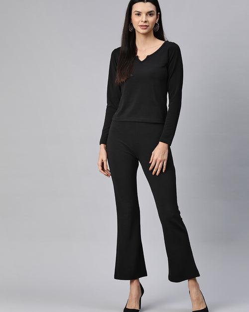 Black Solid Co-Ords