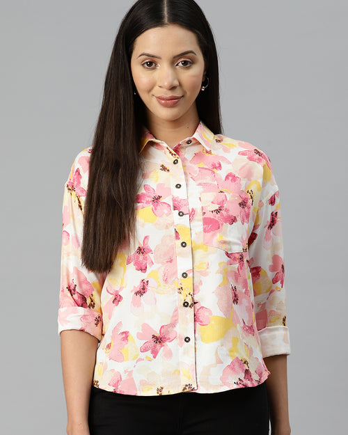 Floral Opaque Printed Casual Shirt