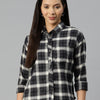 Black Checked Opaque Casual Shirt