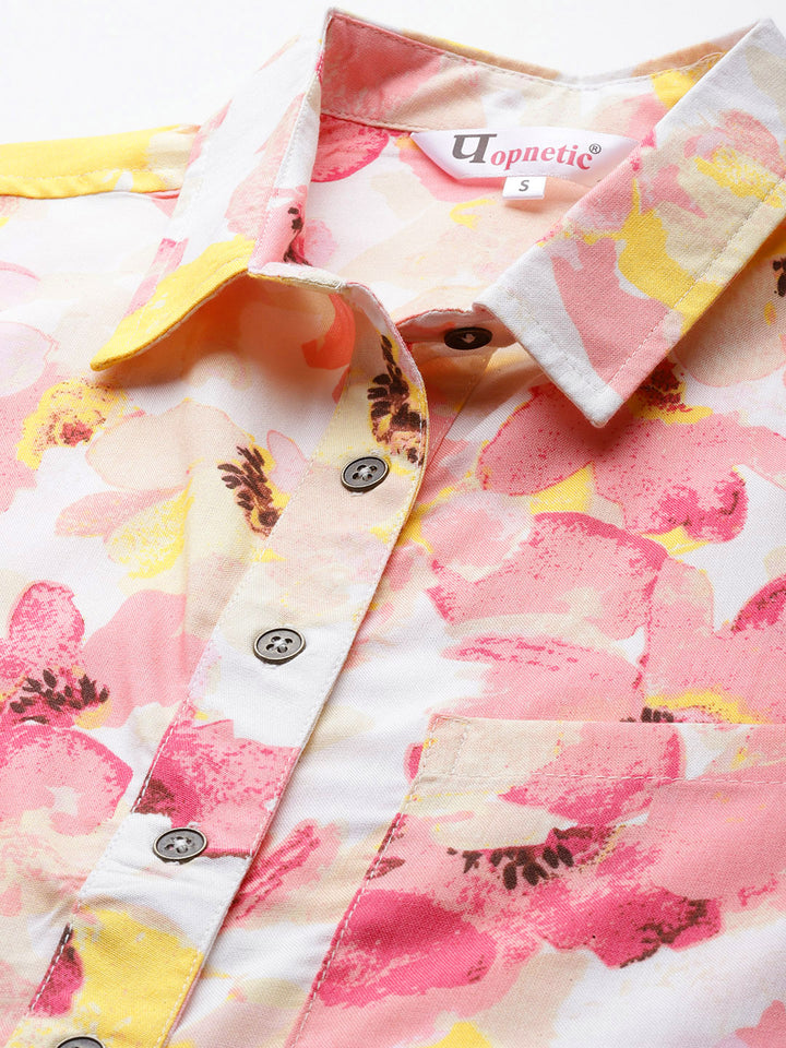 Floral Opaque Printed Casual Shirt