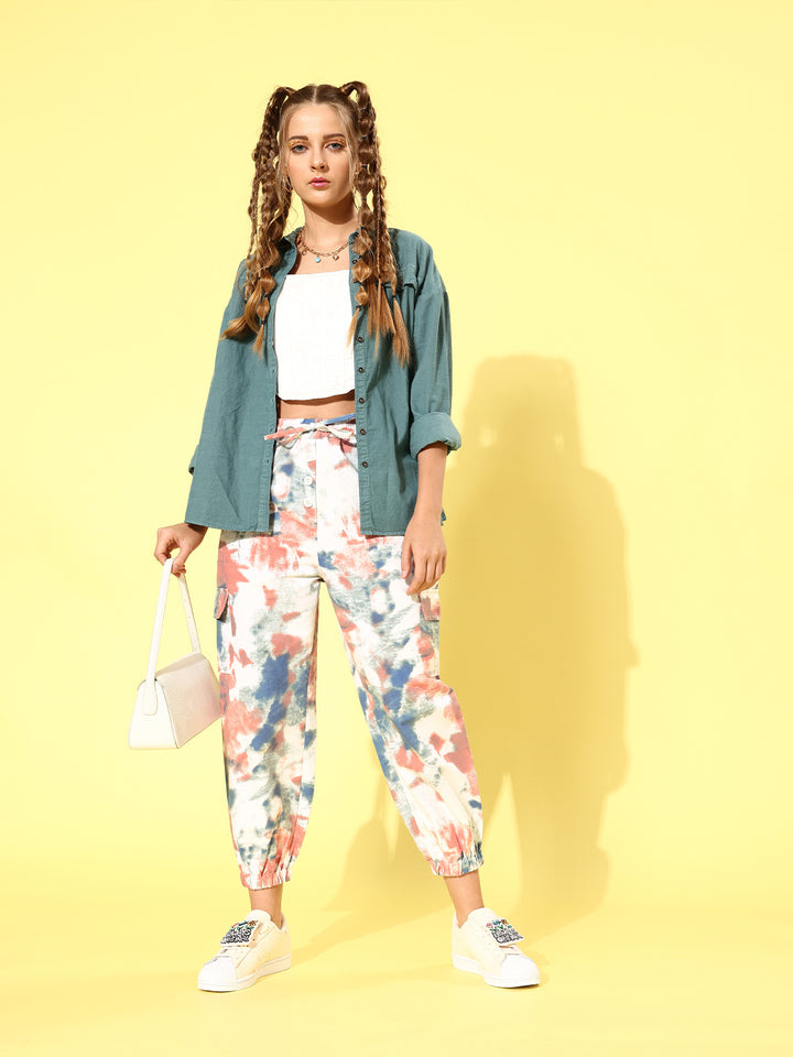 Women Classy White Tie & Dye 2.0 Trousers