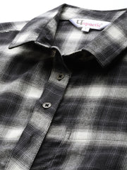 Black Checked Opaque Casual Shirt