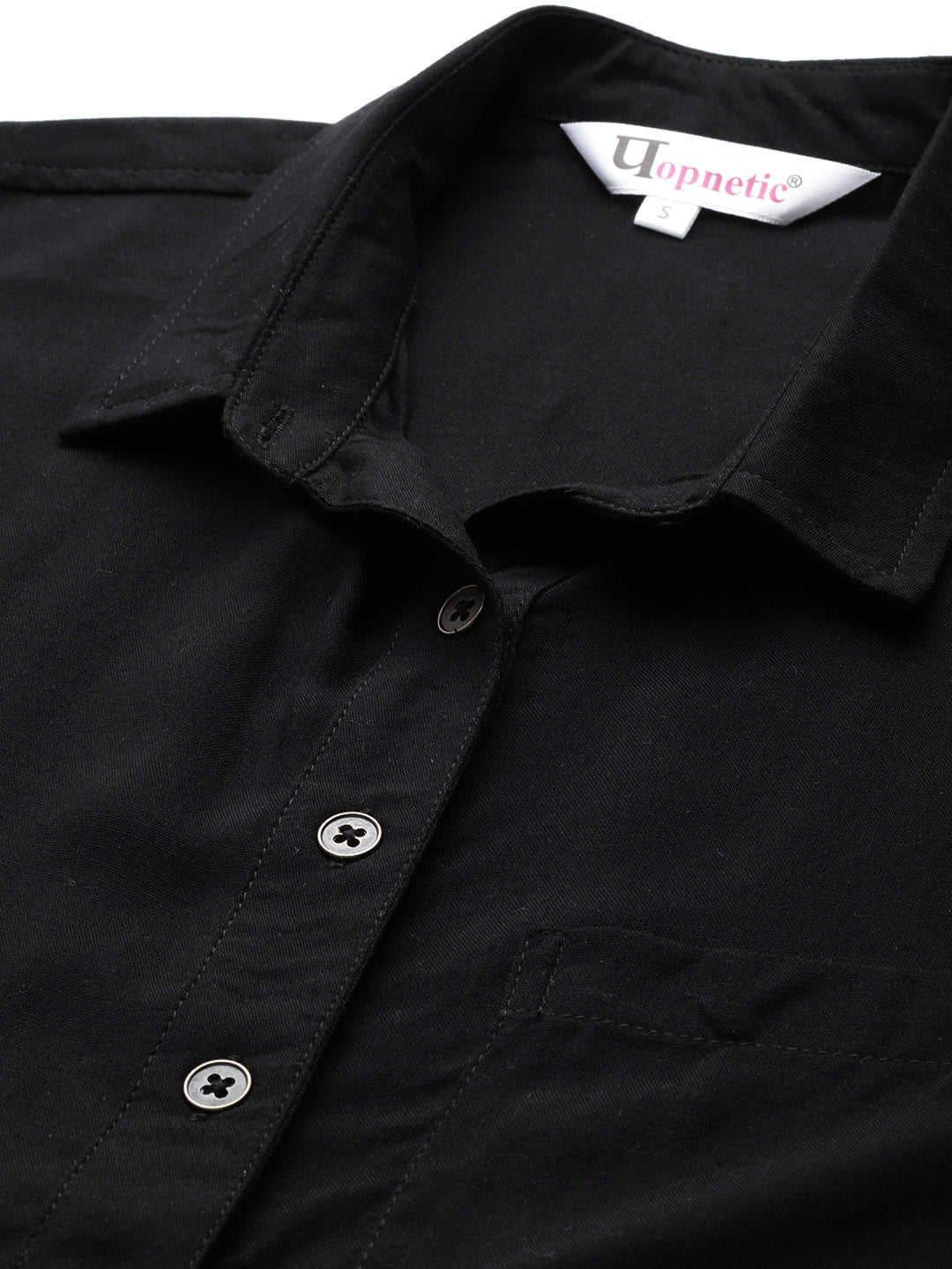 Black Opaque Casual Shirt