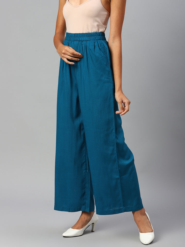 Women Teal Palazzos