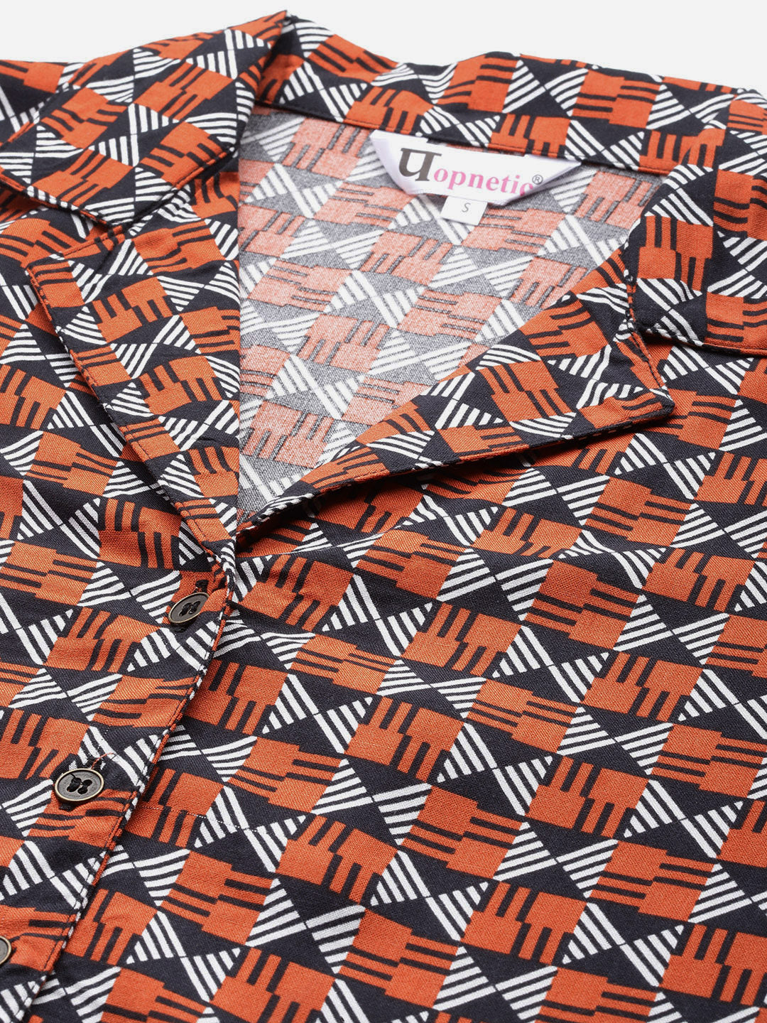 Rust & Black Printed Co-Ords