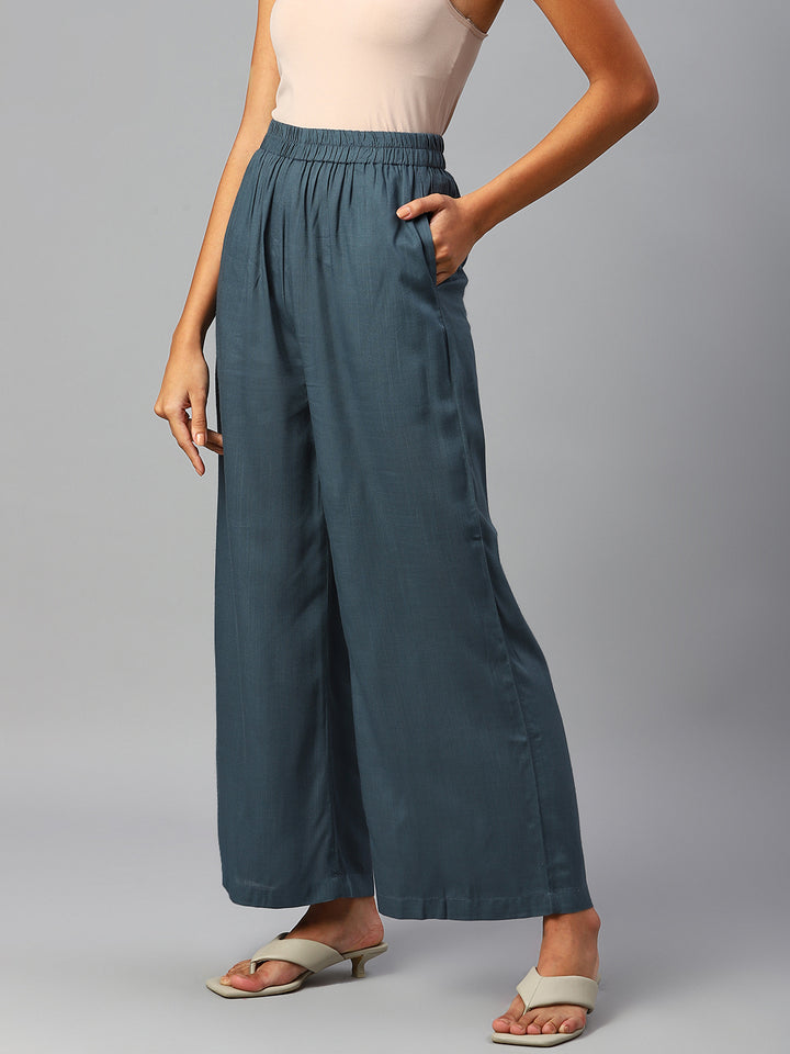 Women Dark Grey Palazzos