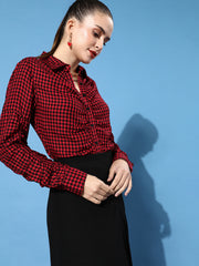 Red Gingham Checked Shirt