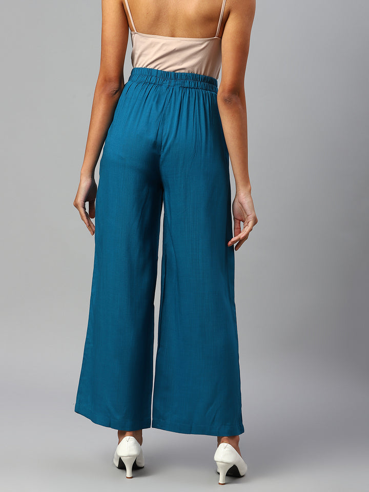 Women Teal Palazzos